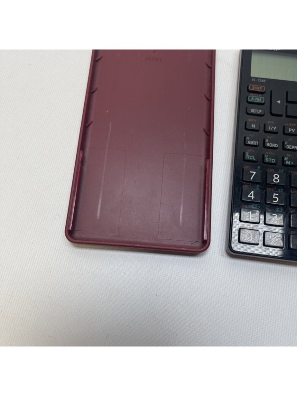 Sharp EL-738F Financial Calculator With Protective Case  Tested - Picture 4 of 9